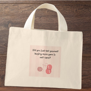 Personalized “Yarn Is Self-Care” Funny Tote Bag