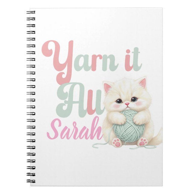 Personalized Yarn it All Photo Notebook (Front)