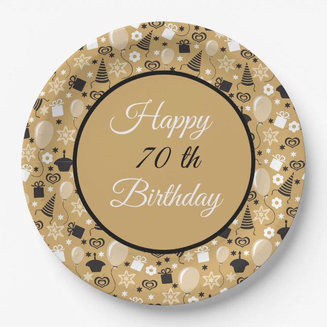 Personalized Year Birthday Paper Plate (Front)