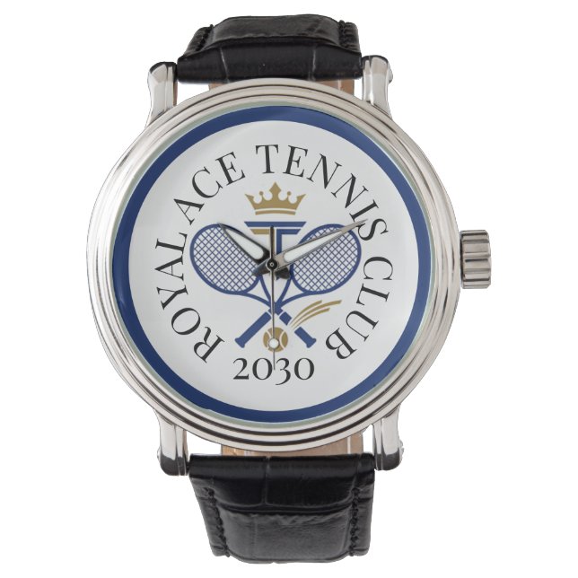 Personalized Year Gold Tennis Club  Watch (Front)