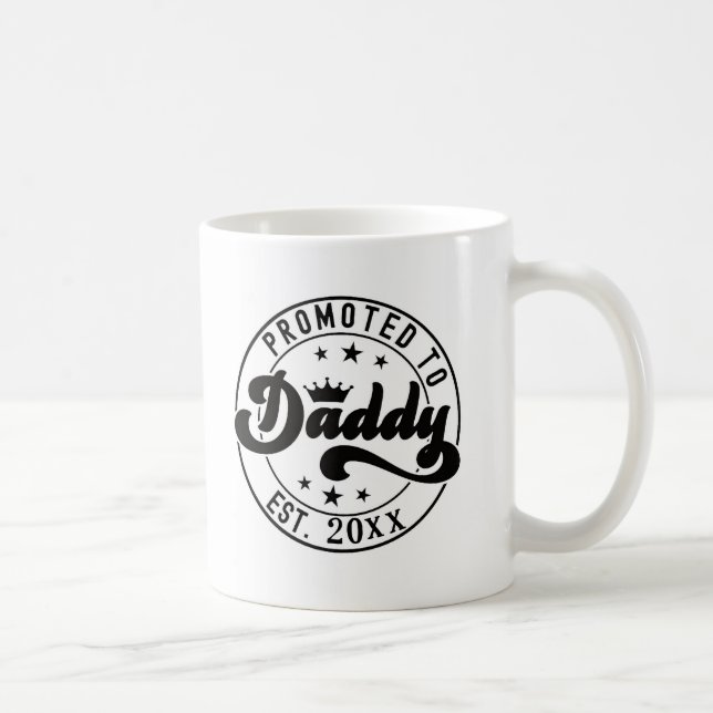Personalized Year Promoted to DADDY Coffee Mug (Right)