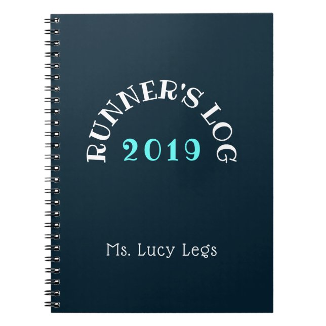 Personalized Yearly Runner's Log Training Notebook (Front)