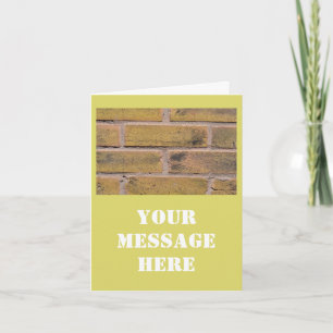 Personalized Yellow Brick Wall Card
