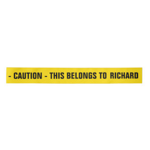 Personalized yellow 'CAUTION' ribbon Satin Ribbon