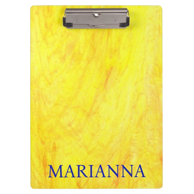 Personalized Yellow Clipboard (Front)
