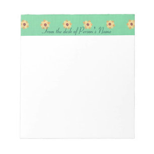 Personalized Yellow Daisy Border Notepads