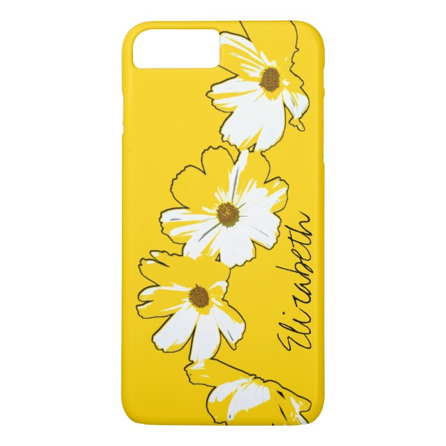 Personalized Yellow Daisy Chain Case-Mate iPhone Case (Back)