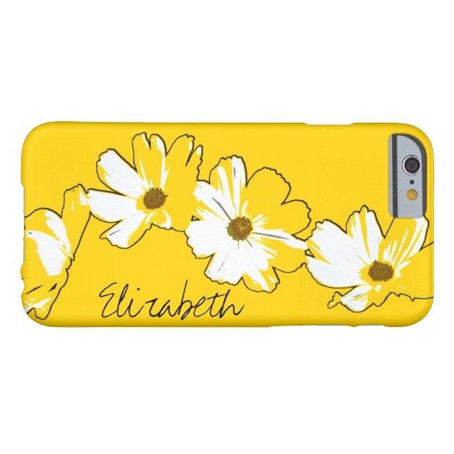 Personalized Yellow Daisy Chain Case-Mate iPhone Case (Back Horizontal)