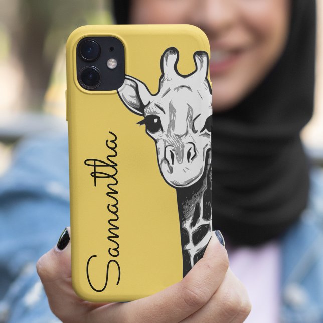 Personalized Yellow Giraffe Case-Mate iPhone Case (Creator Uploaded)