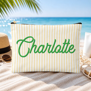 Personalized Yellow Golden Sands Travel Pouch