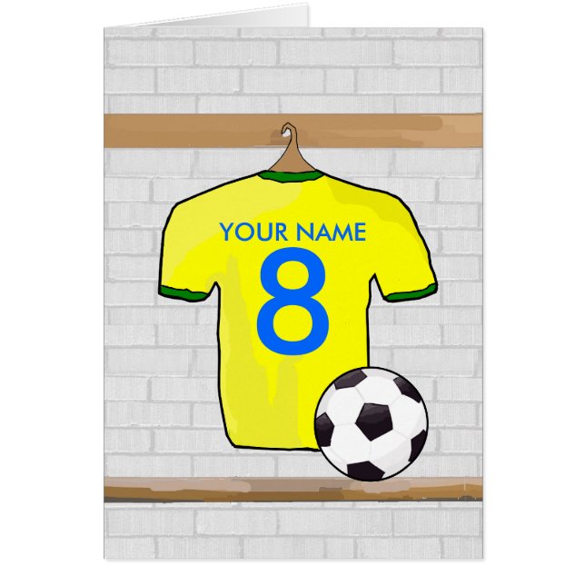 Personalized Yellow Green Football Soccer Jersey (Front)