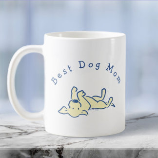 Personalized Yellow Lab Lounging Simple White Coffee Mug