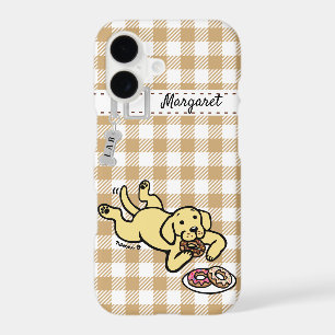 Personalized Yellow Labrador and Doughnuts