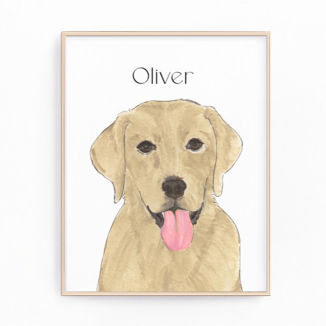 Personalized Yellow Labrador Art Photo Print (Creator Uploaded)