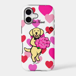 Personalized Yellow Labrador Cartoon Roses