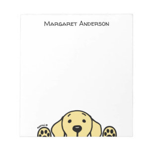 Personalized Yellow Labrador Watching You Notepad