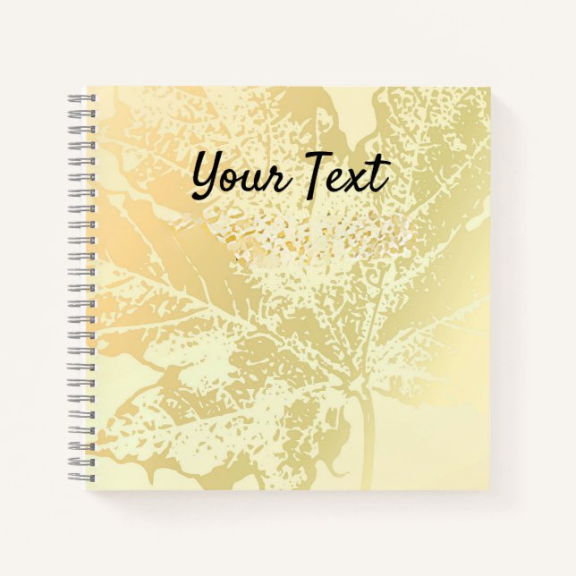 Personalized Yellow Leaf Notebook (Front)