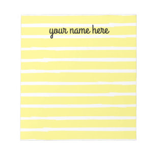 Personalized Yellow Lined Notepad