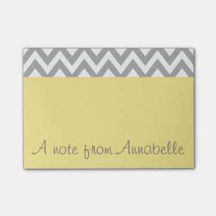 Personalized Yellow Office Post It Notes Gift