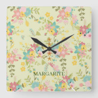 Personalized Yellow Pink Green Florals