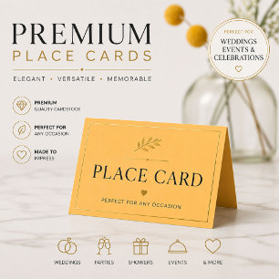 Personalized Yellow Place Card