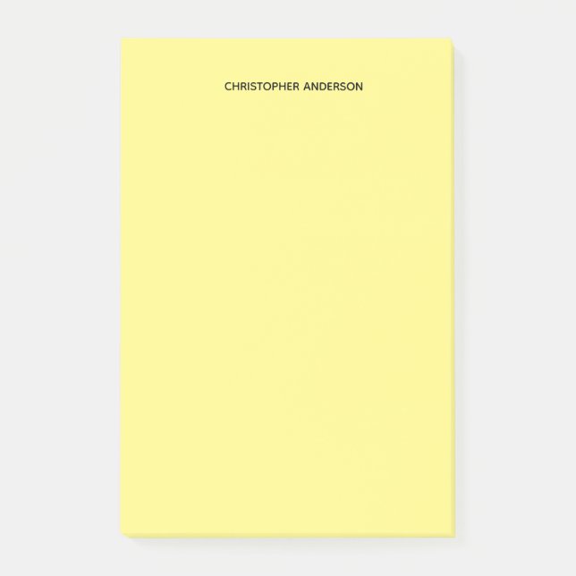 Personalized Yellow Post-it Notes (Front)