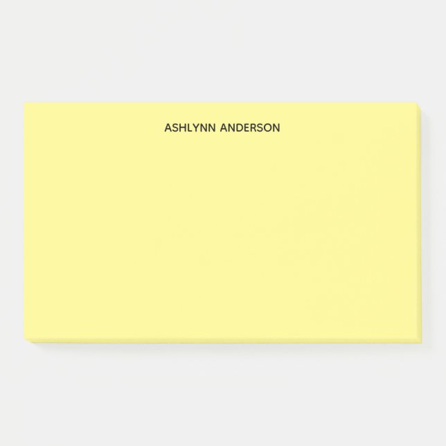 Personalized Yellow Post-it Notes (Front)