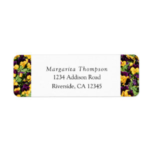 Personalized Yellow & Purple Florals