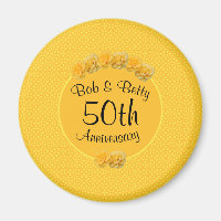Personalized Yellow Rose 50th Anniversary