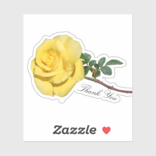 Personalized Yellow Rose  Sticker