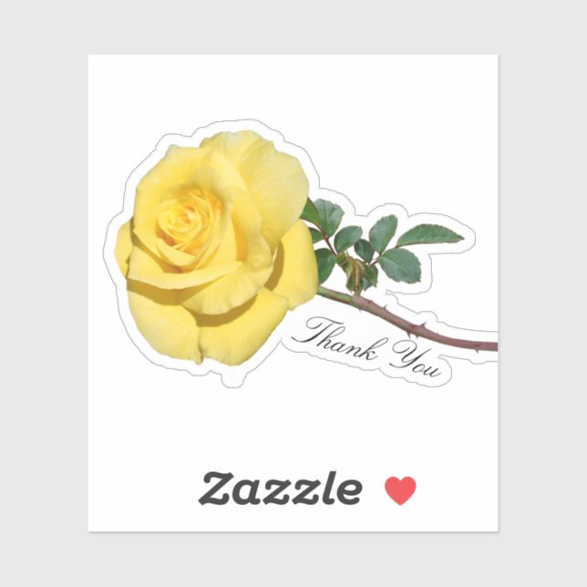 Personalized Yellow Rose  Sticker (Sheet)