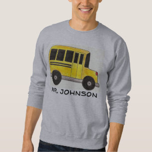 Personalized Yellow School Bus Driver Sweatshirt