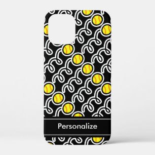 Personalized yellow softball design iPhone 4 case