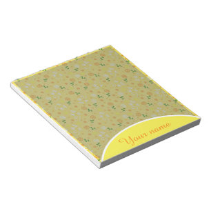 Personalized Yellow spring floral  Notepad