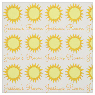 Personalized Yellow Sun Sunny Summer Sunshine Fabric