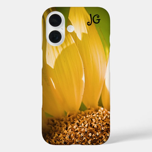 Personalized Yellow Sunflower Apple iPhone Case (Back)
