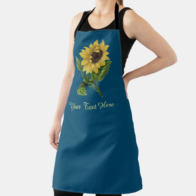 Personalized Yellow Sunflower Apron (Insitu)