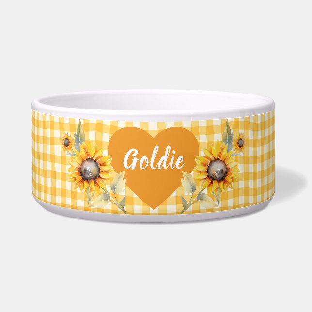 Personalized Yellow Sunflower Plaid  (Front)