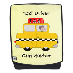 Personalized Yellow Taxi Design Backpack