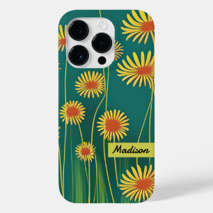 Personalized Yellow Wildflowers Case-Mate iPhone 14 Pro Case