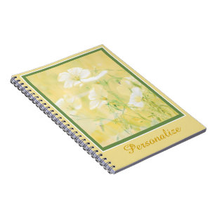 Personalized Yellow wildflowers Notebook