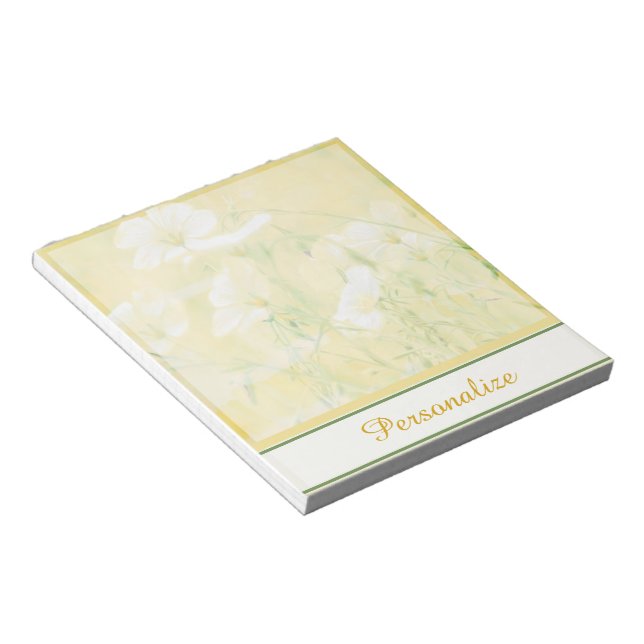 Personalized Yellow wildflowers  Notepad (Angled)