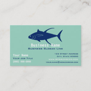 Personalized Yellowfin Tuna    Offshore Fishing Business Card
