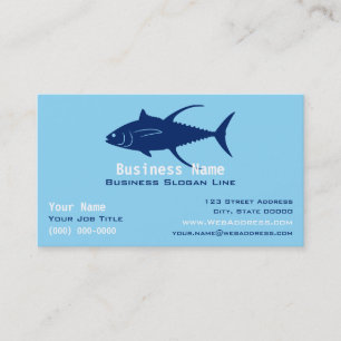 Personalized Yellowfin Tuna Offshore Fishing Business Card