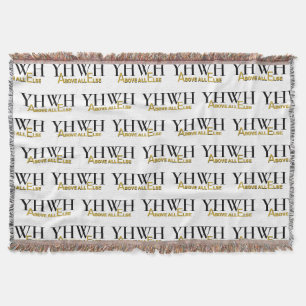 Personalized YHWH YAHWEH Above All Else Christian Throw Blanket