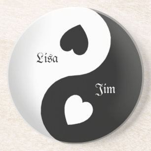 Personalized Yin Yang Love Coaster