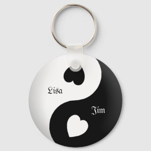 Personalized Yin Yang Love Key Chain