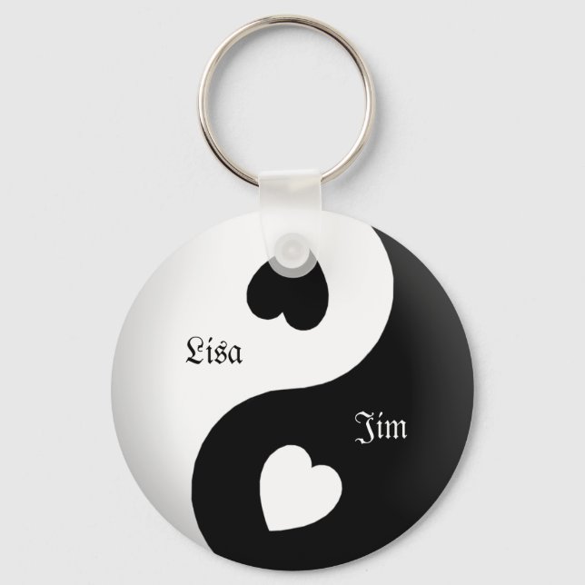 Personalized Yin Yang Love Key Chain (Front)