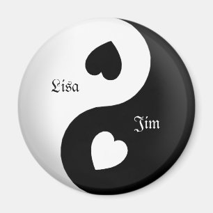 Personalized Yin Yang Love Magnet