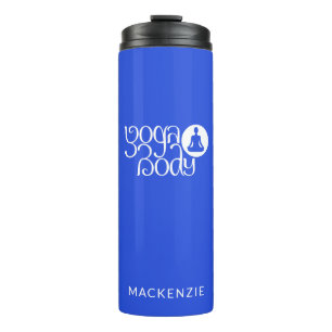 Personalized Yoga Body With Yoga Pose Graphic Thermal Tumbler
